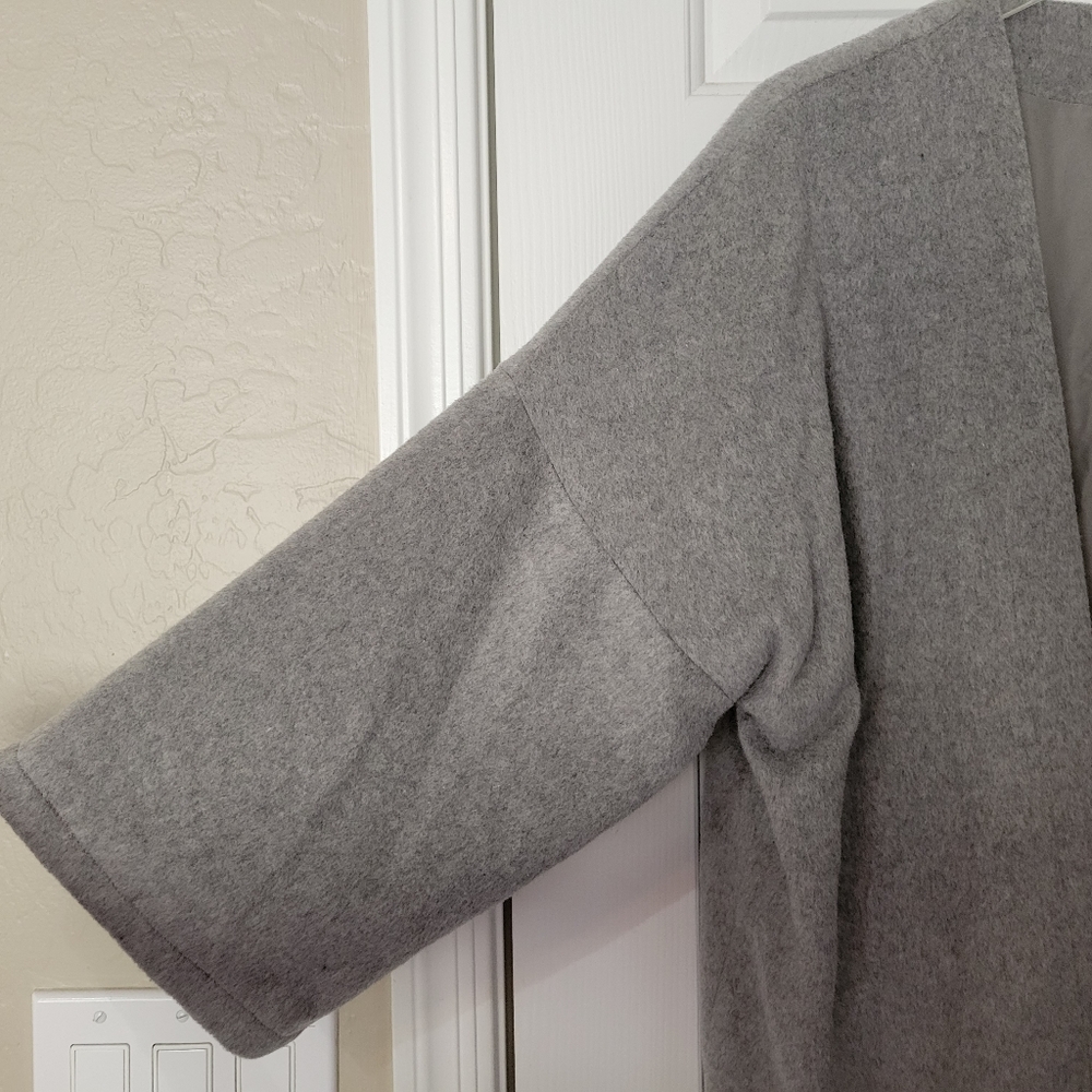 A New Day OSFM Gray Wool Blend Blazer Jacket Open Front - Picture 3 of 8